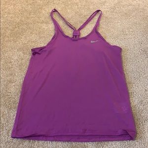 Purple Nike Dri-Fit running tank-top